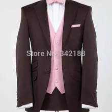 На заказ билетов карманный жених смокинги пик жениха мужчины свадебные костюмы жених( куртка+ брюки+ галстук+ Vestw