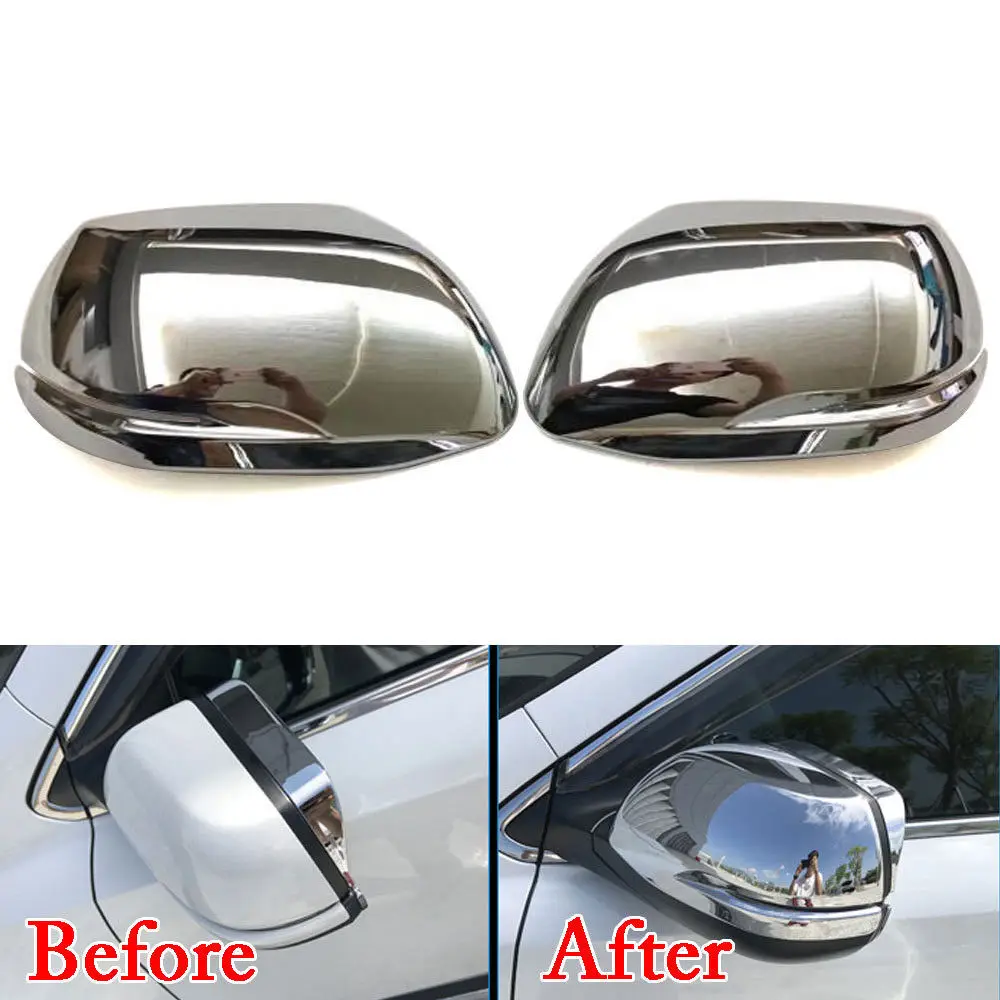 

2pcs New ABS Chrome Auto Car Wing Side Rear view Mirror Covers Trim Sticker Car Exterior Decoration Stickers for Honda CRV 2017