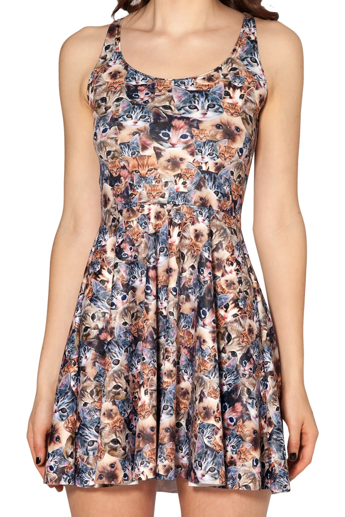 2015 New Fashion The 3D Print Sexy Tank top Women dresses Sleeveless vestido | Женская одежда