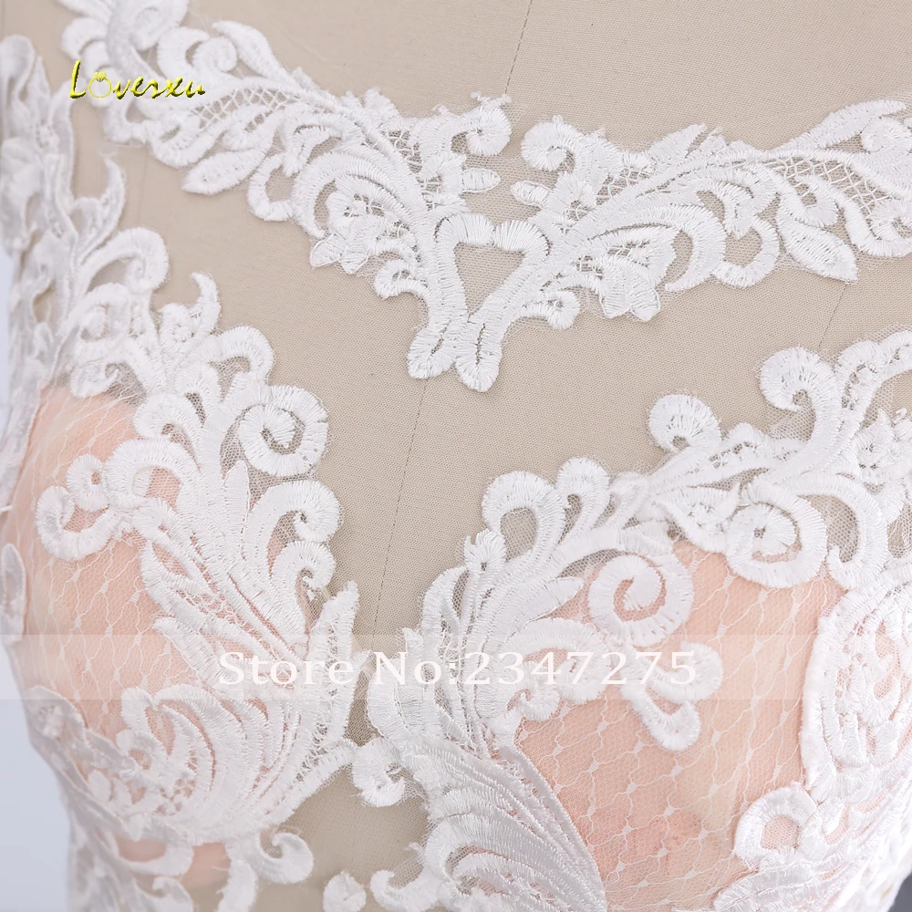 Loverxu Vestido De Noiva Свадебные платья русалки на пуговицах сексуальные кисейные аппликации винтажные с раструбом, свадебное платье больших размеров