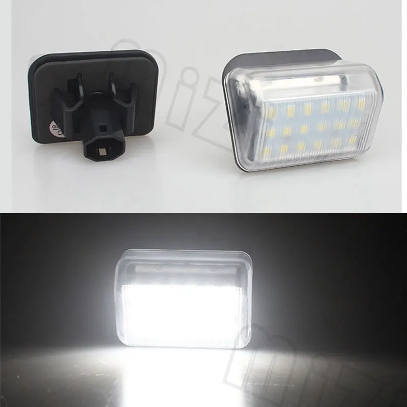 2Pcs Car LED License Plate Light 12V White SMD3528 LED Number Plate