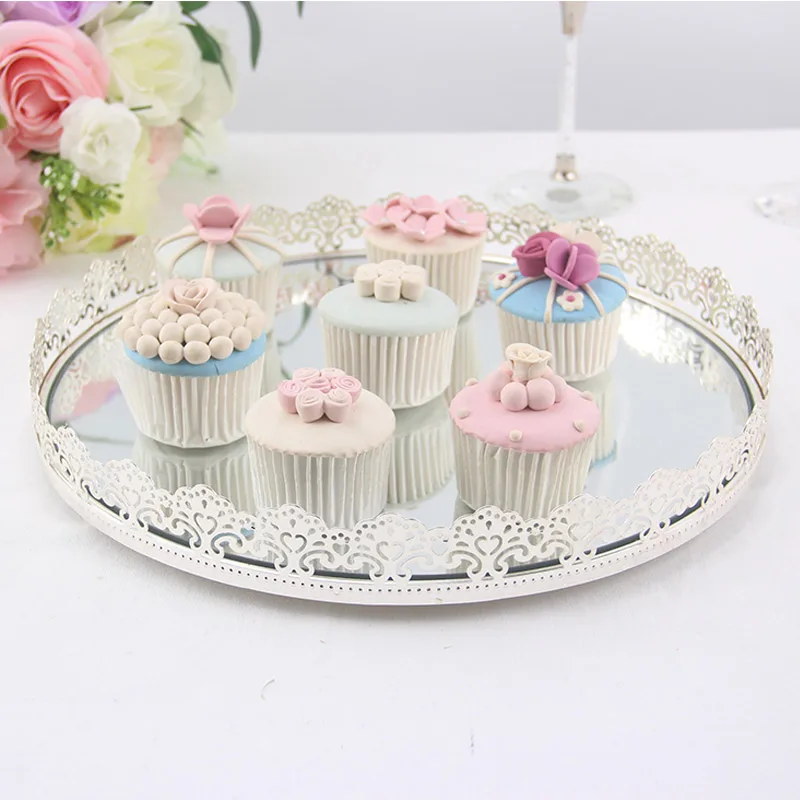 

Cake stand for wedding cake tray wedding Round dessert metal plate fruit tray