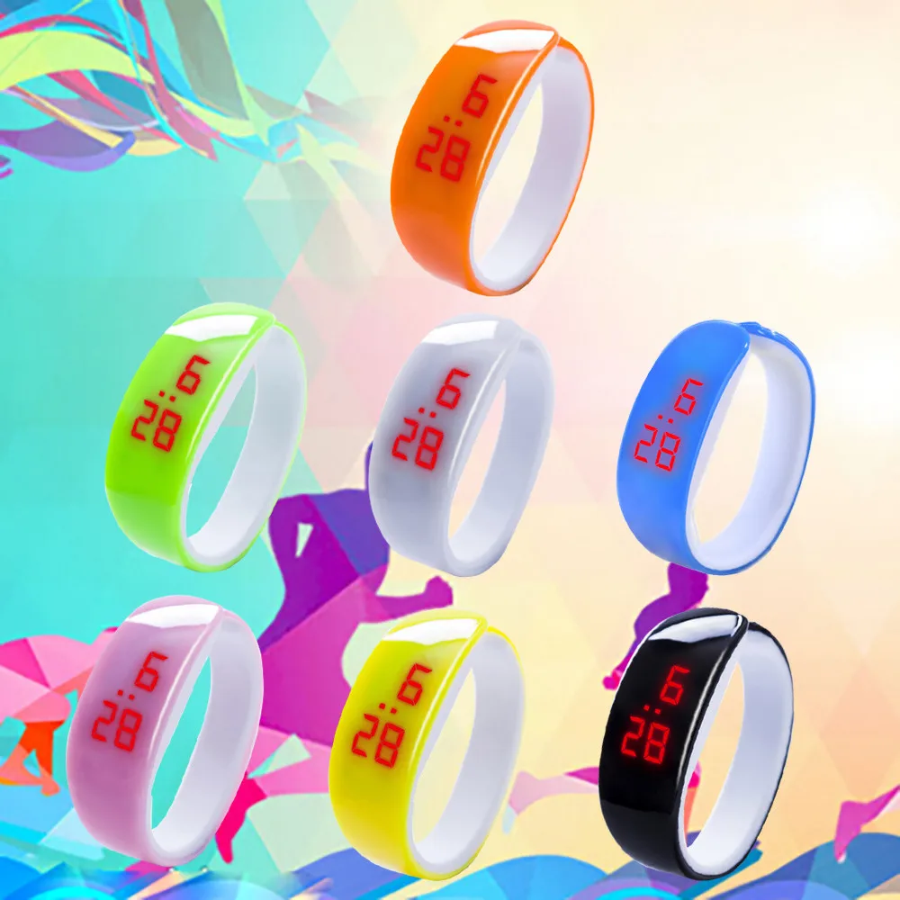 

LED Digital Display Bracelet Watch Children's Students Silicone Gel Sports Watch reloj digital hombre Watches For Kids Children
