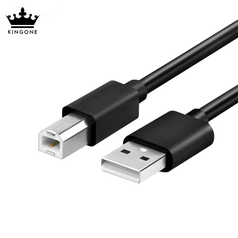 USB B Кабель USB 2,0 Тип A штекер в B Мужской Сканер кабель для синхронизации данных зарядное устройство кабель для принтера для продажи лазерного принтера - Цвет: Black