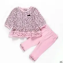 Комплект одежды с цветочным принтом для маленьких девочек, юмором и медведем, хлопковый костюм для новорожденных, одежда для маленьких девочек, весенний спортивный костюм, комплект одежды для младенцев