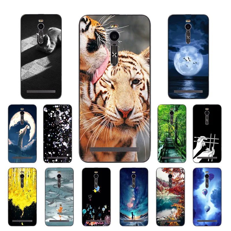 Soft Silicone Cover Case for ASUS Zenfone 2 ZE551ML ZE550ML Mammal Printing Phone Zenfone2 |