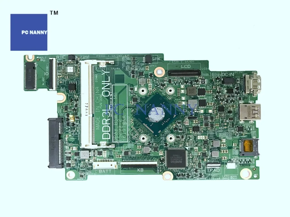 

PCNANNY Mainboard 15299-2 0J71V9 J71V9 for Dell Inspiron 3168 w/ Intel Pentium N3710 1.6GHz CPU Laptop Motherboard