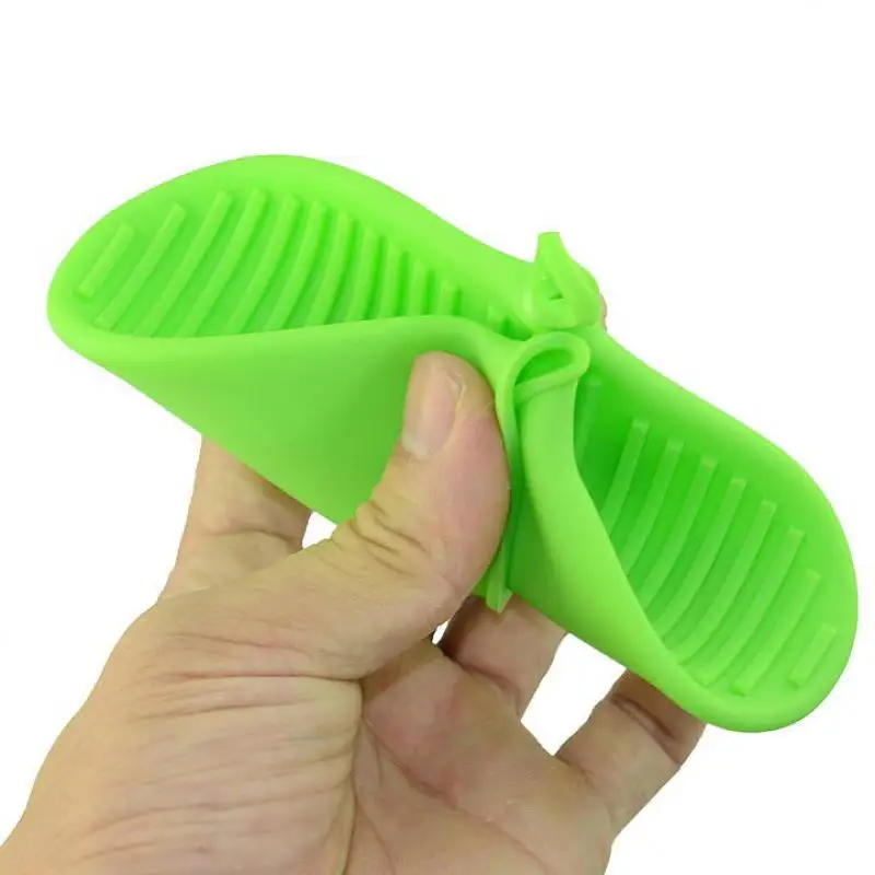 2pcs Kitchen Colorful Silicone Gloves Thick Heat Resistant Silicone Oven Glove Non-slip Microwave Gloves Kitchen Heat Resistant