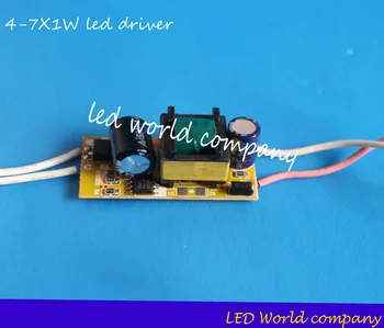 

4W 5W 6W 7W LED Driver 4-7X1W 85-265V for led buld lamp high power E27 E14 GU10 Lighting Transformers 300ma Constant Current