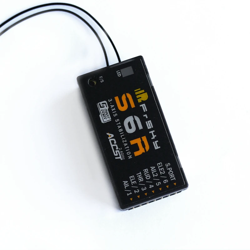 

Frsky S6R 6ch Receiver with built-in 3-axis gyro and 3-axis acceleration