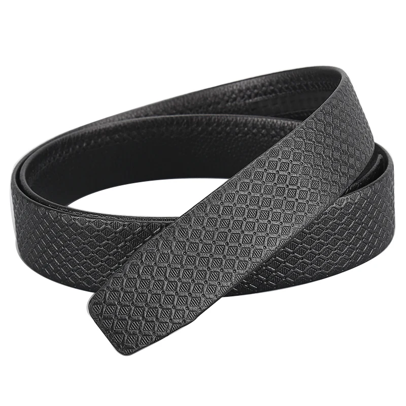 The First Layer No Buckle 3.5cm Wide Genuine Leather Automatic Belt Body Strap Without Belts Men Good Quality Male | Аксессуары для