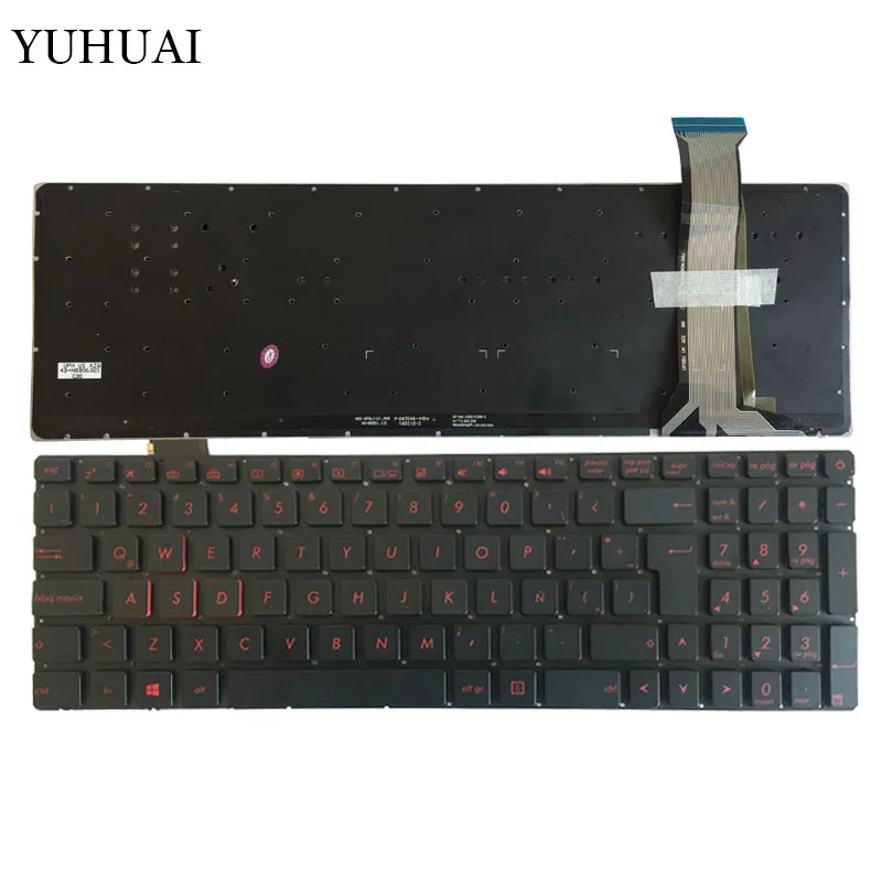 

New Spanish FOR ASUS GL552 GL552J GL552JX GL552V GL552VL GL552VW N552VW N552VX G771JM G771JW SP red backlit laptop keyboard