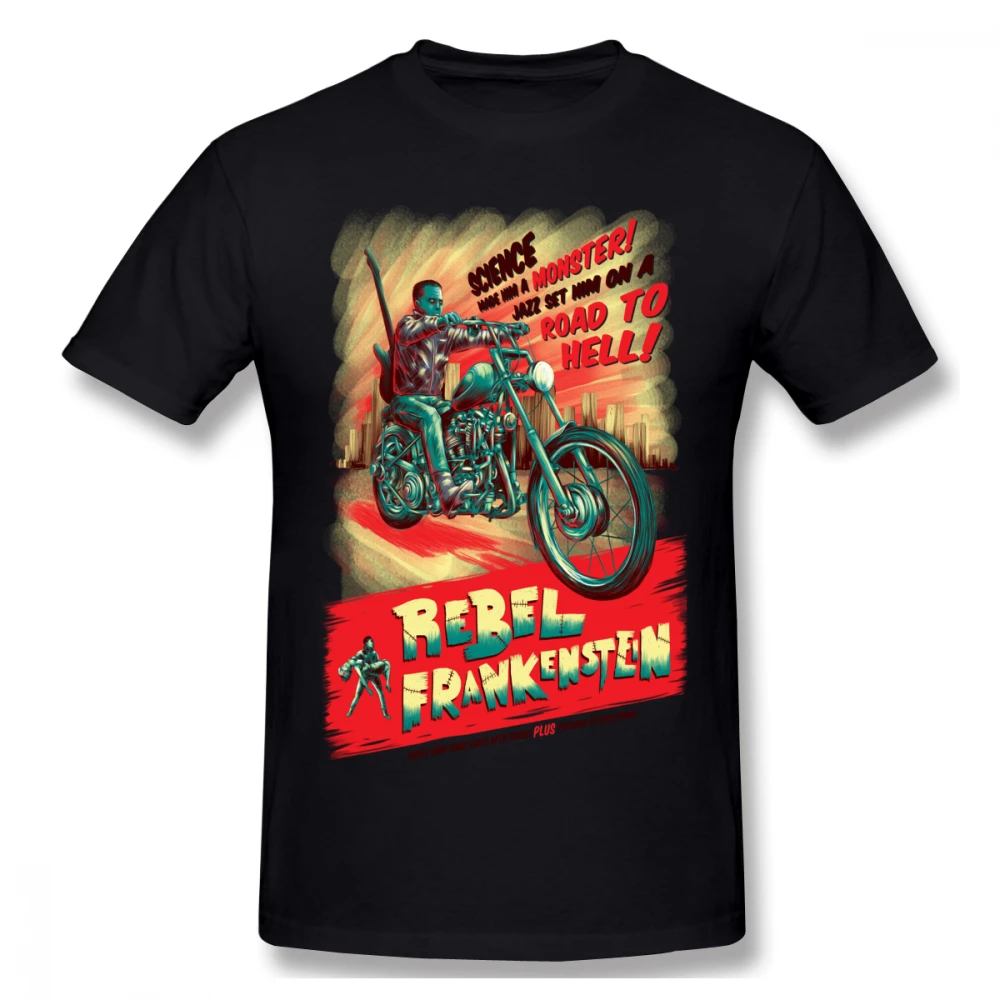 

Rebel Frankenstein T-shirt For Men Plus Size Digital Print Team Camiseta