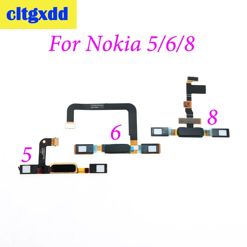 

cltgxdd New For Nokia 5 6 8 Home Menu Button back Key Touch ID Fingerprint Sensor Flex Cable Repair Parts Replacement