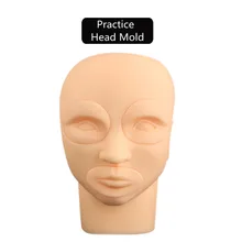 Постоянный макияж 3D Skin Практика татуировки манекен головы с 2 шт. глаза+ 1 шт. губ подходит для начинающих, чтобы практика использования