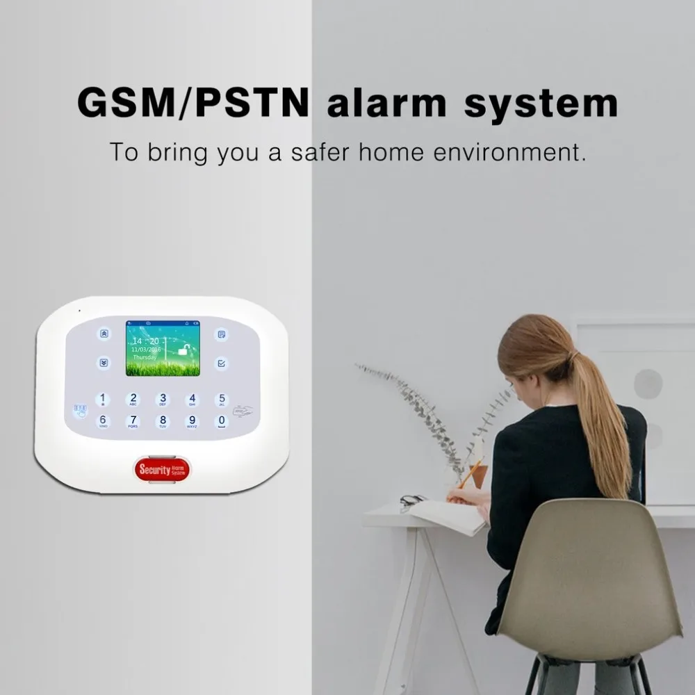 

Full Color Screen GSM PSTN Security Alarm System Motion Detector APP Control Wireless Smart Home Burglar Alarm