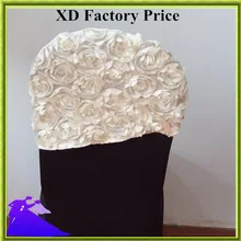 Вышивка с розами цвета слоновой кости атласное кресло шарф свадебное украшение чехлы для стульев капюшон лайкра лента подходит для всех стульев оптом