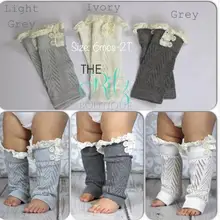 1 пара зимних рождественских носков; теплые модные вязаные кружевные гетры для маленьких девочек; носки с манжетами для малышей