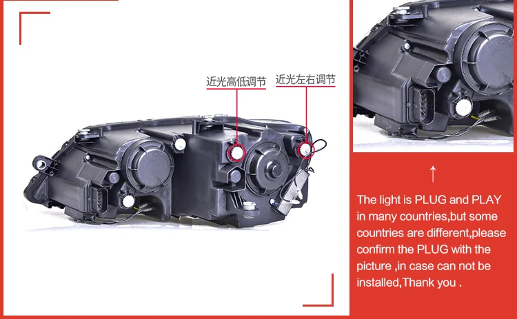 АКД автомобилей Стайлинг фар для VW Jetta MK6 R8 Тип фары светодиодные ходовые огни биксенон интенсивность пучка Противотуманные фары ангельские глазки авто уровень