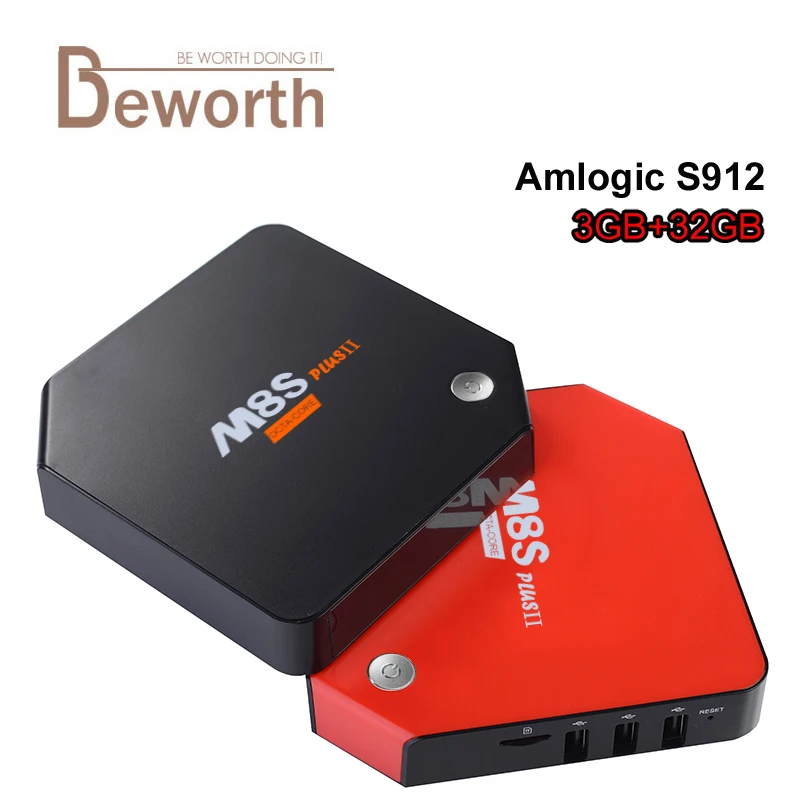 

Android 7.1 TV Box Amlogic S912 Octa Core 3GB RAM 32GB M8S Plus II 2.4/5G Wifi BT4.0 4K H.265 1000M LAN Smart Set-top Box