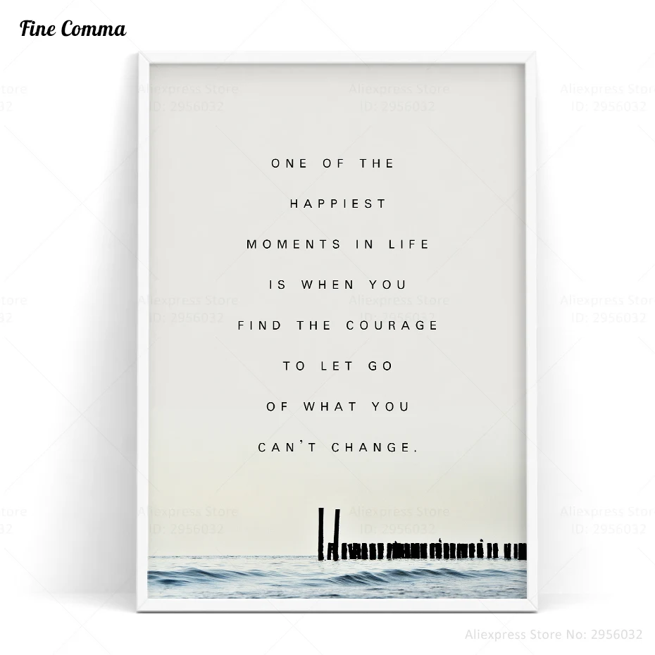 

Posters and Prints Ocean Quotes Nordic Art Poster Scandinavian Decor Wall Picture for Living Room Cheap Wall Art Canvas Print