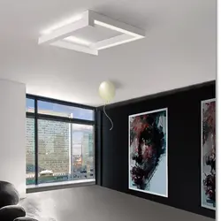 Светодиодный потолочный светильник минималистский современный белый черный спальня огни творческие квадраты Nordic ресторанов гостиная