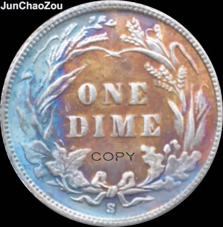 

United States 1894 S One Dime Cupronicke Silver Plated Replica Coins