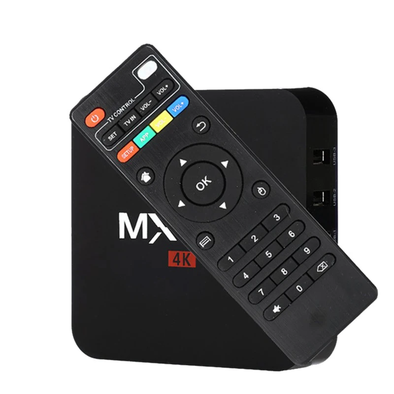 ТВ приставка MX PRO Android 7 1 KD Player 17 4 четырехъядерный Amlogic S905W ГБ/8 ГБ H. 265 4K M8 Q умный