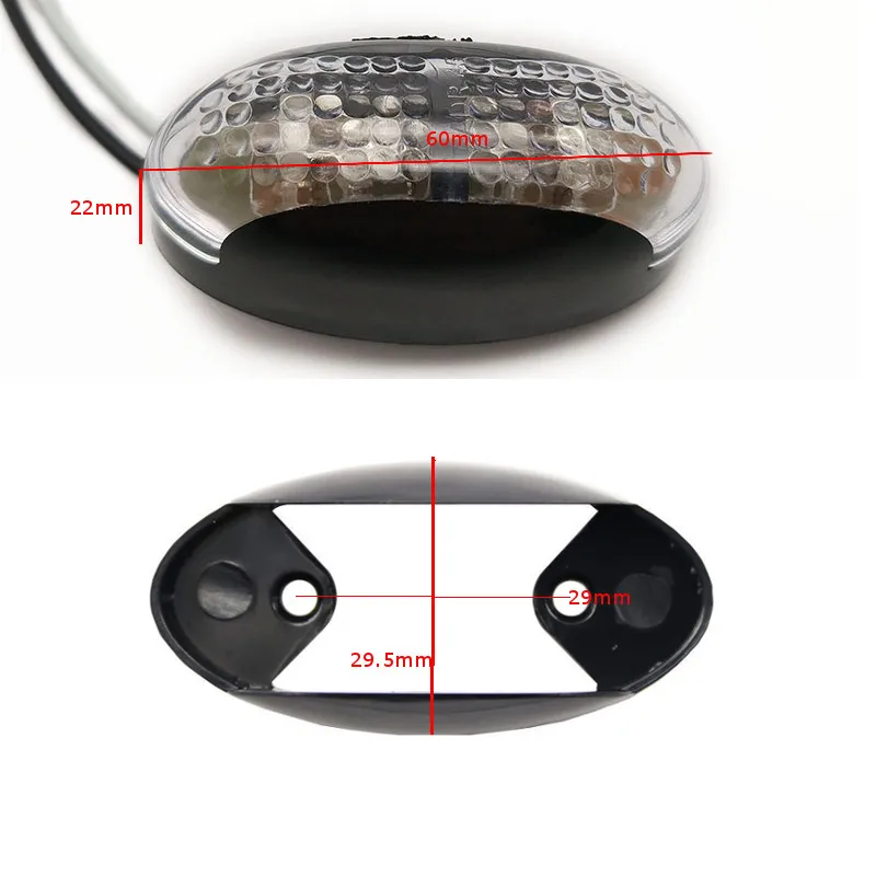 12V/24V 4LED прицеп грузовик боковой зазор маркер индикаторная лампа светильник