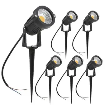 

LumiParty Landscape Lights Pathway Lights 5W IP65 COB Waterproof Outdoor Spot Light Lawn Pin Lamp for Yard Garden Decoration