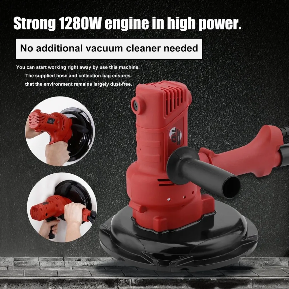 

(Ship from DE)Multifunctional Electric Sandpaper Dry Wall Sander Ceiling Grinder Grinding Machine Without Light EU Plug