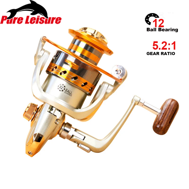 PureLeisure наружное спиннинговое колесо 500-9000 серии 12BB Карп рыболовные снасти Свежая/соленая вода рыболовная спиннинговая катушка колесо
