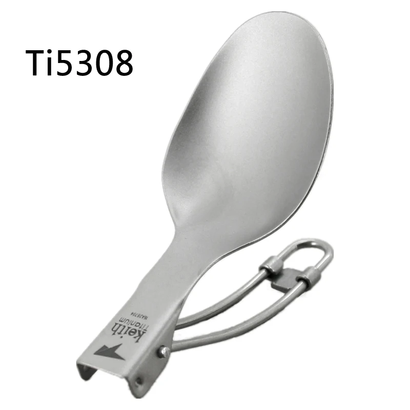 Кит Титановая Ложка походная ложка Складная титановая spork Ti5301/Ti5308 - Цвет: Ti5308