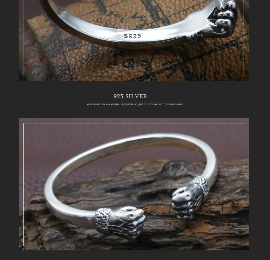 Мужской браслет Настоящее серебро 925 пробы креативный кулак браслет для мужчин мужской Рождественский подарок ювелирные украшения FB12