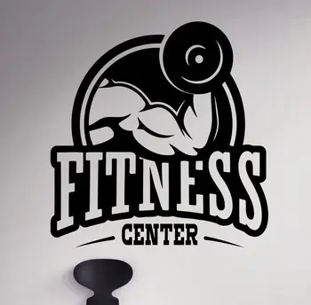 

Fitness Center Wall Decal Gym Vinyl Sticker Sport Home Removable Decor