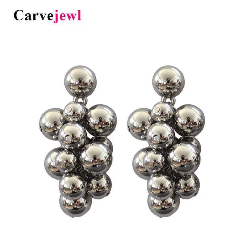 

Carvejewl European American big Hyperbole gold silver plating color earrings CCB cluster drop dangle earrings for women jewelry