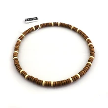 24 шт./лот, эластичные деревянные Чокеры кофейного цвета в классическом стиле, длина 45 см