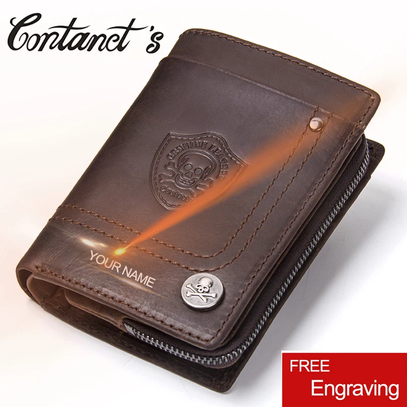 2018 Vintage Men Wallets Multi Functional Cowhide Coin Purse Genuine Leather Wallet For Men Male ...