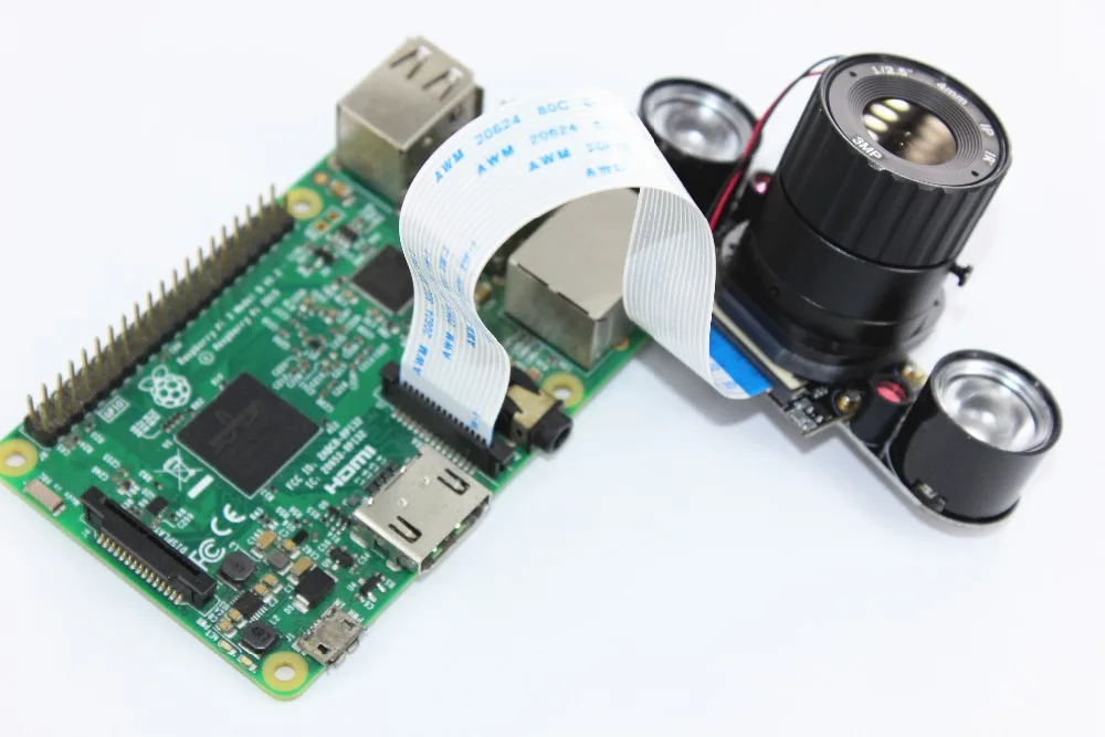 Raspberry Pi 3 B + 5MP камера IR CUT 72 градусов фокусное расстояние Регулируемая длина