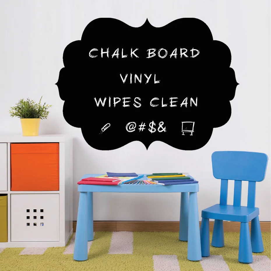 Diy Black Chalkboard Decal Vinyl Blackboard Wall Stickers Removable