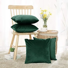 Funda de cojín de terciopelo suave, decoración de lujo para el hogar, sofá, asiento, café