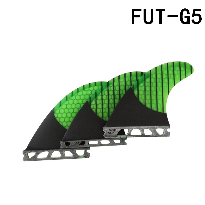 Доска для серфинга Future G5 плавник из стекловолокна соты G5 плавники из углеродного волокна зеленые плавники