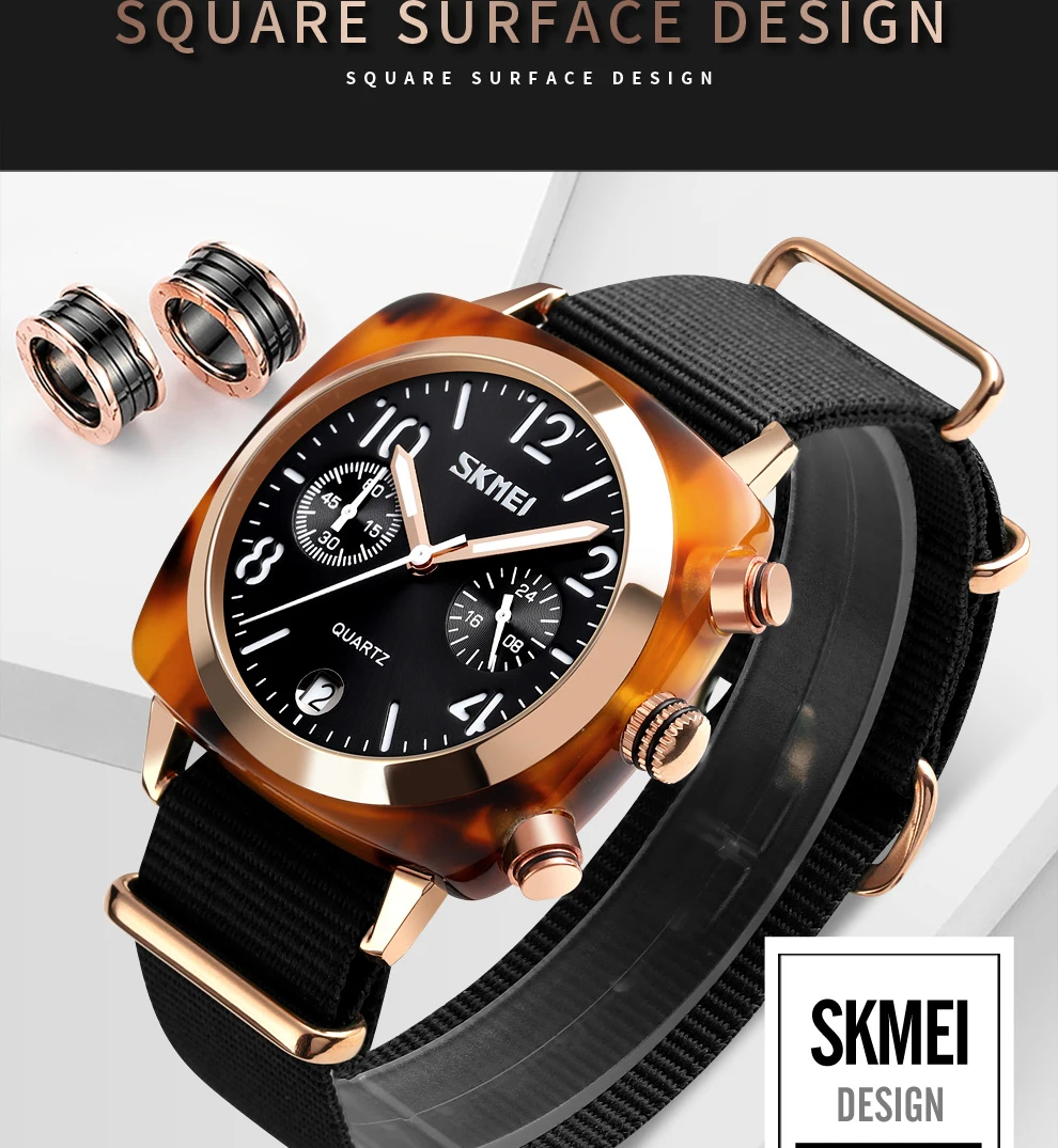 SKMEI Роскошные Брендовые женские часы, кварцевые наручные часы, женские часы с таймером, водонепроницаемые часы с несколькими циферблатами, Relogio Feminino