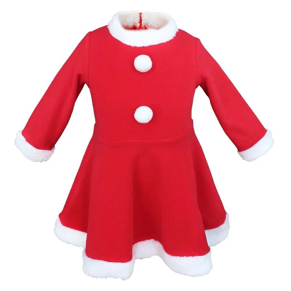 Kids Girls Christmas Dress Santa Claus Cosplay Costume Dress with Shawl Hat Outfits Christmas Costumes for Girls Kids Clothes