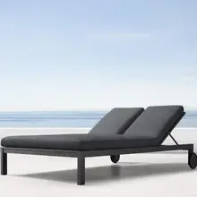 Новое поступление Открытый Патио Сад алюминиевый двойной шезлонг мебель