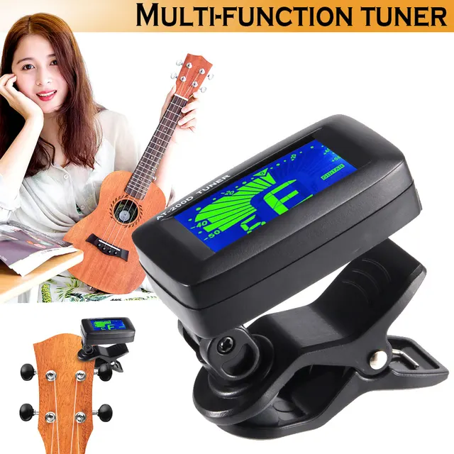 Mini Guitar Tuner LCD Display Backlight 360 Degree Rotating Clip For Bass Violin Ukulele YS-BUY
