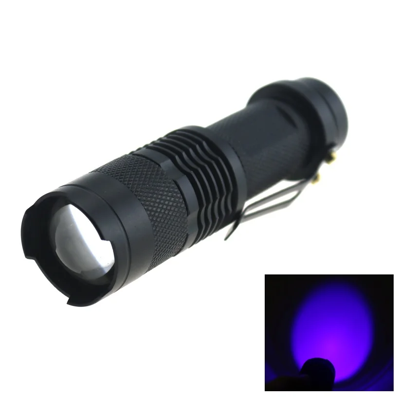 

Black light 395 UV LED Flashlight Mini ultraviolet torch SK68 CREE 395UV LED Flashlight Purple Violet Light UV 395nm Lamp