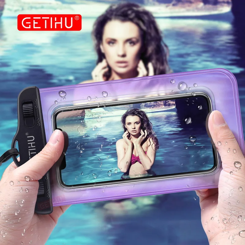GETIHU العالمي للماء حقيبة الحقيبة الهاتف حقيبة لهاتف أي فون XS ماكس XR X 8 7 6 زائد سامسونج S8 ملاحظة 8 ل هواوي المياه حالة الإثبات