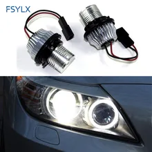 FSYLX 10 W Car LED Indicatore LED Fari alogeni di profondità per BMW E39 E53 E60 E61 E63 E64 E65 E66 E87 canbus LED halo anelli lampadina Fari alogeni di profondità E39
