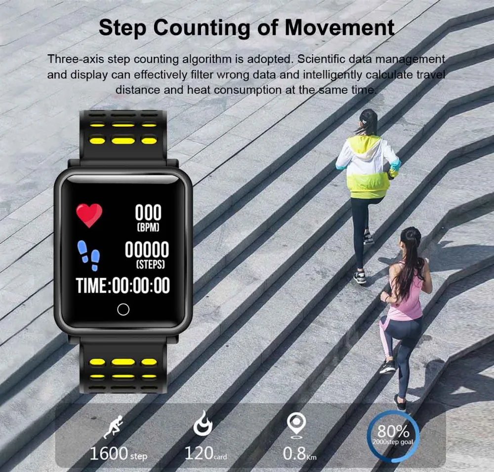 For Samsung S5 S4 S3 A9 Super Definition Large Screen Sports Smart Watch Waterproof Heart Rate Blood Pressure Monitor Smatwatch
